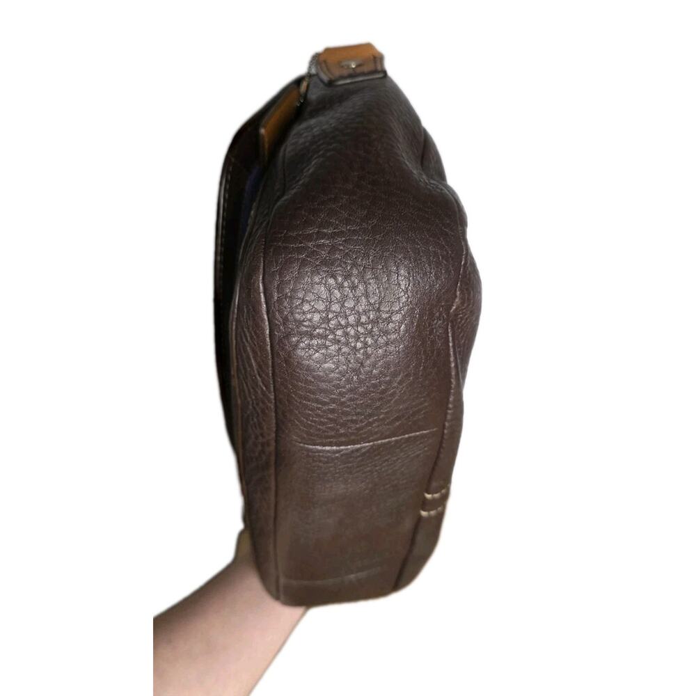 COACH Y2K Chelsea Flap Bag Brown Pebble Leather F12336 EUC - Picture 16 of 16
